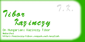 tibor kazinczy business card